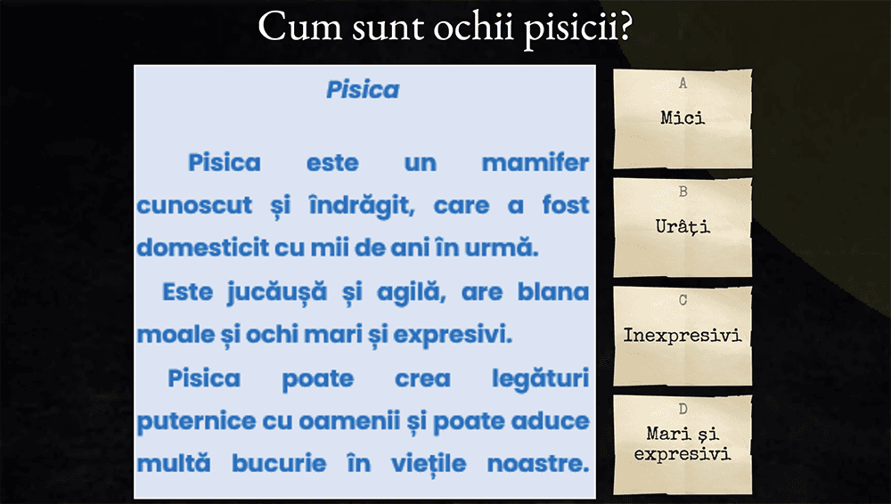 JOC - Textul informativ