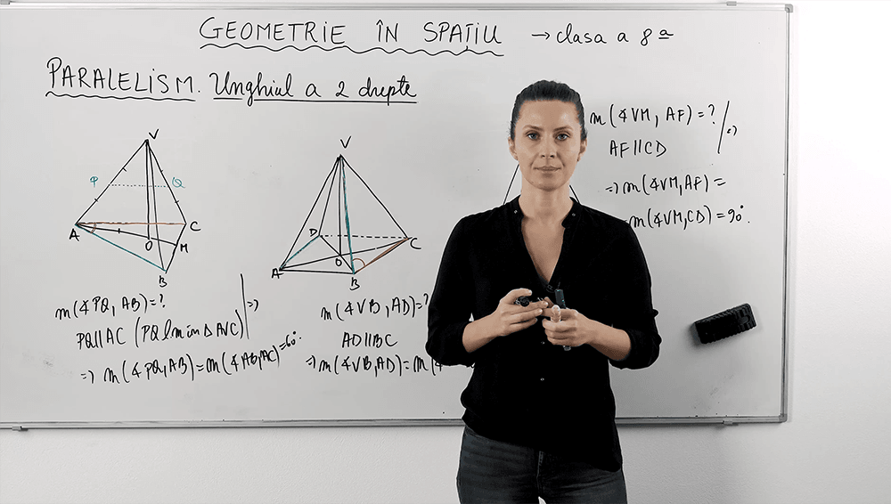Paralelism: drepte paralele; unghiul a două drepte - Partea 2