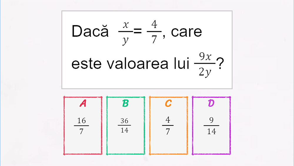 JOC -  Proporții derivate