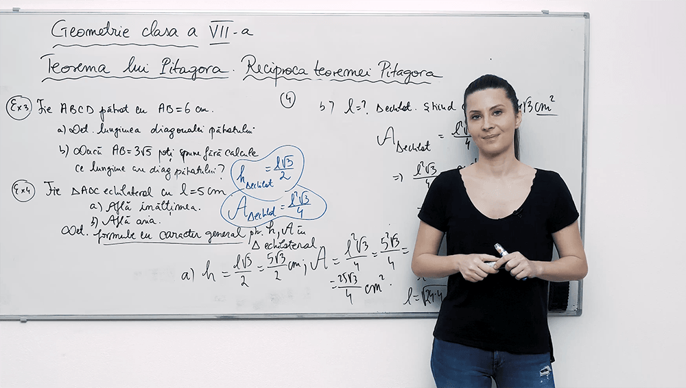 Teorema lui Pitagora. Reciproca teoremei lui Pitagora - p2