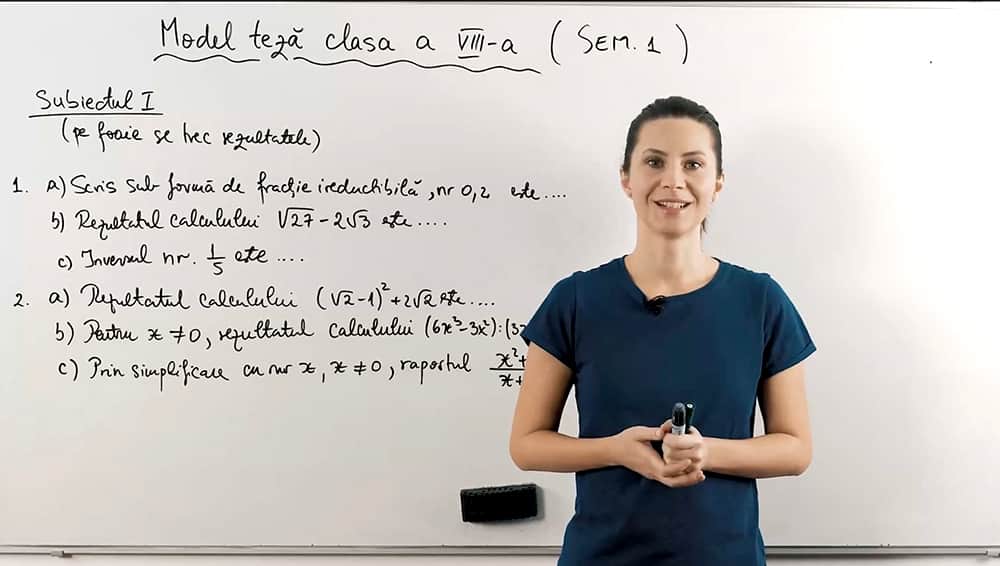 Model Teză - Clasa VIII-a